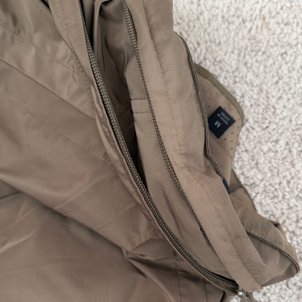 Marc New York Men's Khaki rain Jacket with hide away hood - Picture 4 of 7